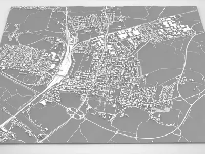 Cityscape Freilassing Bavaria Germany 3D model