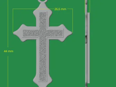 cross necklace 3D print model