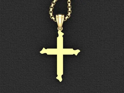 Cross Light Gold 3CP054 3DM STL 3D model