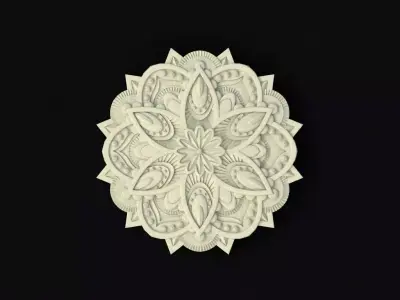 rosette flower 3D model 34