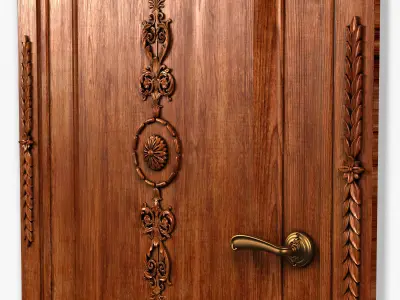 Door0030 door with gold details 3D model