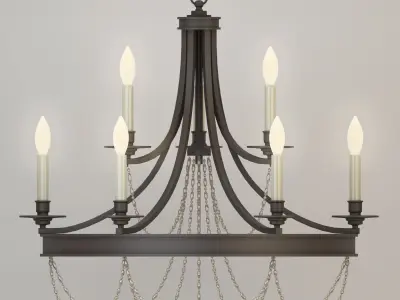 Allaire - P400006-020 Chandelier Model StudioQ 3D model