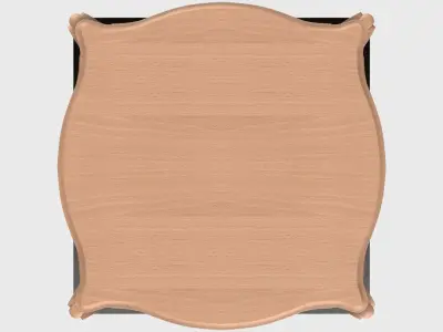 Carved coffee table for CNC 02 3D model