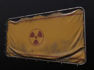 Post Apocalyptic Fench Low-poly 3D model