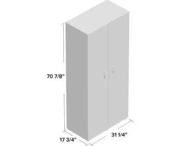 Laricina-white Cannady Armoire 3D model