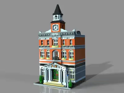 Lego town hall 3D model