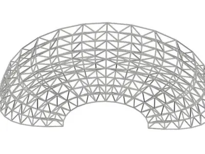 TRUSS MODERN URBAN PAVILLION 3D model