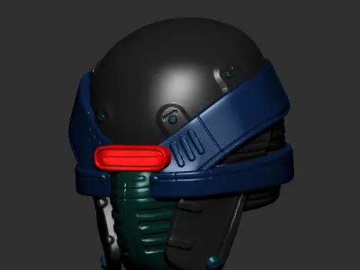 helmet high poly sculpt 3d printable ver 7 3D model 3D model 71