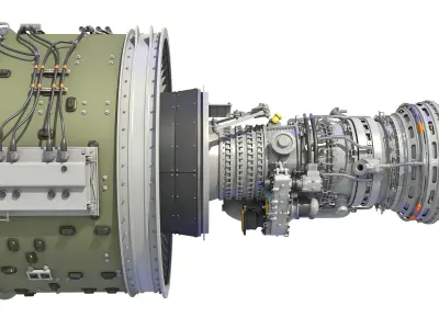  Full and Cutaway Turbofan Engine 