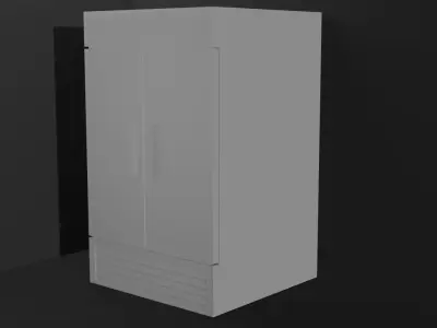 Free Refrigerator Double Door Stainless Steel Free 3D model