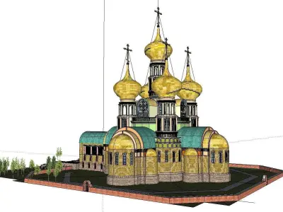 Architecture-Religion-God-Culture-Temple-053 russian orthodox... 3D model