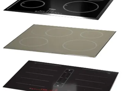 set of hobs Bosch Low-poly 3D model