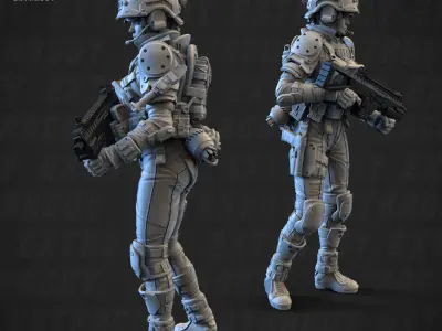 Titan Walker Pilot 100mm and 32mm 3D print model