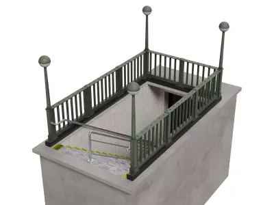 Subway Entrance V1 Low-poly 3D model