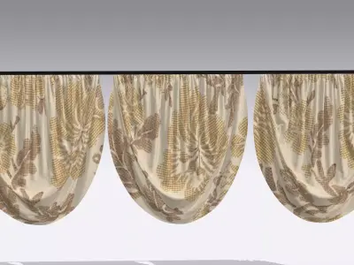 Curtain Low-poly 3D model