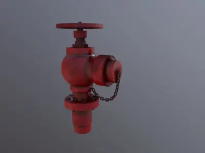 Fire Hydrant Low-poly 3D model