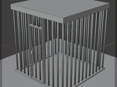 Square Metal Cage Free low-poly 3D model