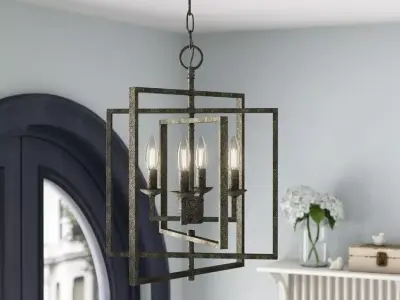 Zoe Light Geometric Chandelier 3D model