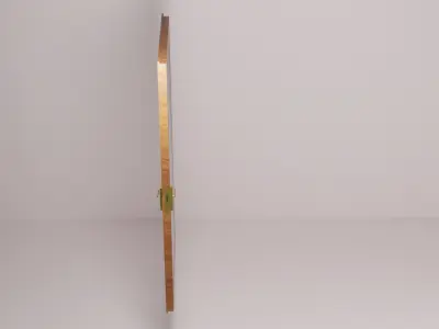 wooden glass door Low-poly 3D model