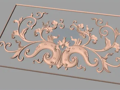 Woodworking CNC Router 3D Relief STL models used for artcam E446 3D model