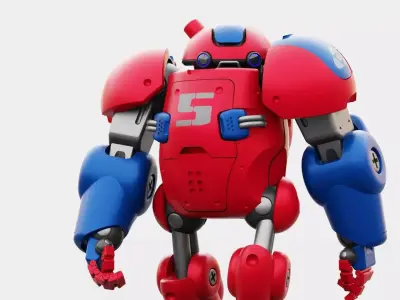 TOY BOT MONG RIGGED 3D model