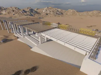 Bridge Construction 3D Model - Detailed Look into Infrastructure 3D model order