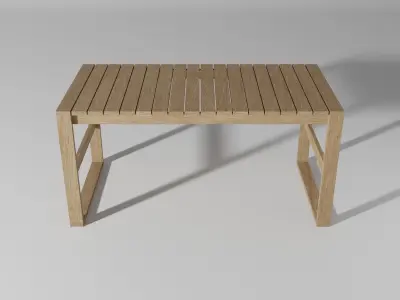 BK15 dining table Low-poly 3D model
