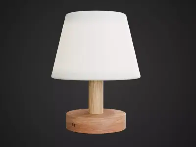 River Table Lamp Low-poly 3D model