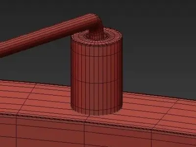 Keplar 1 Light 23 5 in Gold Pendant 3D model