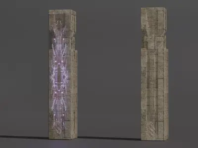 Mixed look Pillar 3D model