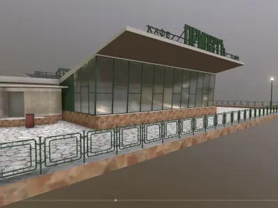 Cafe Pripyat restaurant before 1986 3D model