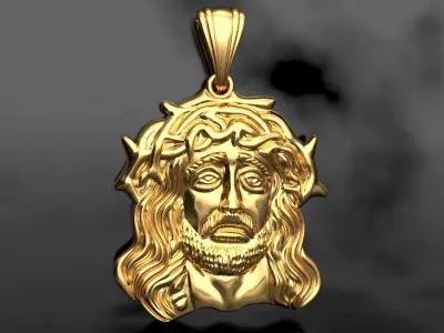 Jesus Pendant 3D print model