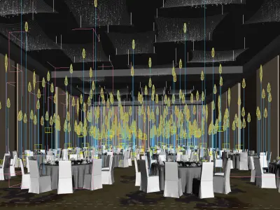 Business Restaurant - Coffee - Banquet  09 3D model