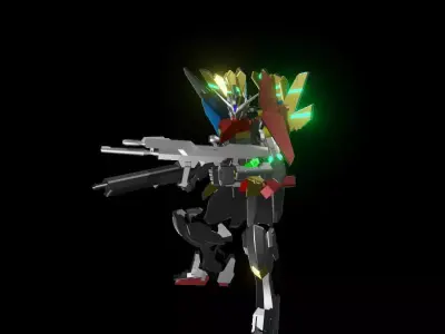 TheMechaNoid 9 gundam with lights 3D model