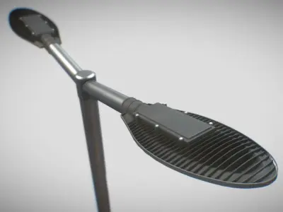 Sci-Fi Street Light 14 version 7 5m with pole 2 Low-poly 3D model