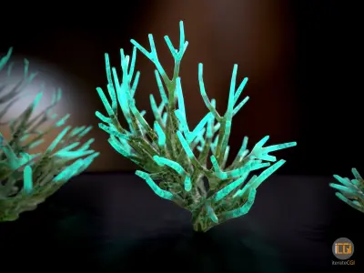 Alien Plant Fungus Type1 Low-poly 3D model