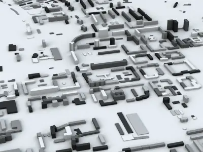 Krasnoyarsk Streets and Buildings 3D model