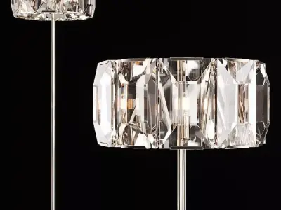 Restoration Hardware HARLOW CRYSTAL FLOOR LAMP Nickel 3D model