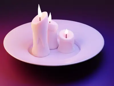 Blender Candle Animation Texture