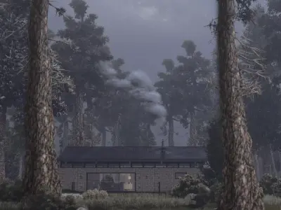 Forest Cabin Retreat 3D model
