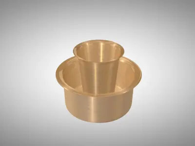 Tumbler and Saucer Low-poly 3D model