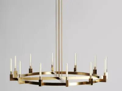 VANCEI Candlestick Round Chandelier 60  VAN-CH30146-1 3D model