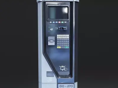 Parking Ticket Machine 3D Model Low-poly 3D model