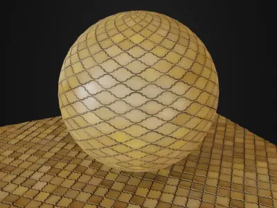 Onsen Tiles 02 worn and clean version 3D model