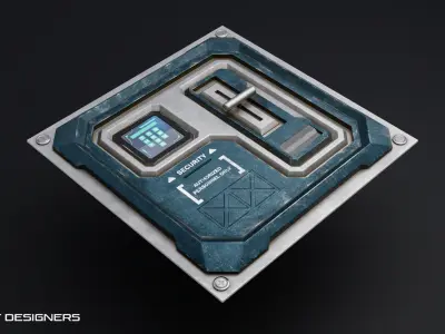 Sci-Fi Security Panel 3D Model Low-poly 3D model