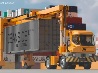  Container Shuttle with 40ft Container Yellow 