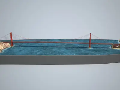 Golden Gate Bridge 3D model