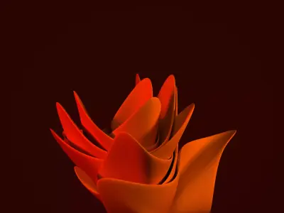 ABSTRACT RED for windows 11 type wallpaper file 3D model