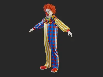 Clown Male ACC2130 Tpose 3D model