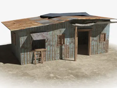 Slum x14 Low-poly 3D model purchase
